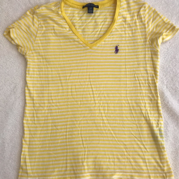 yellow polo v neck